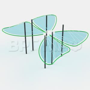 Парковый навес, пергола ВРГ МАФ Нижний Новгород Навес парковый 'butterfly' арт. 15571 Нижний Новгород
